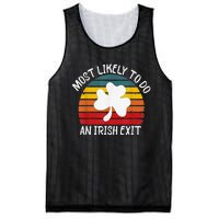 Most Likely To Do An Irish Exit Mesh Reversible Basketball Jersey Tank