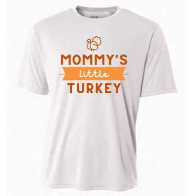 Mommy's Little Turkey First Thanksgiving Cooling Performance Crew T-Shirt