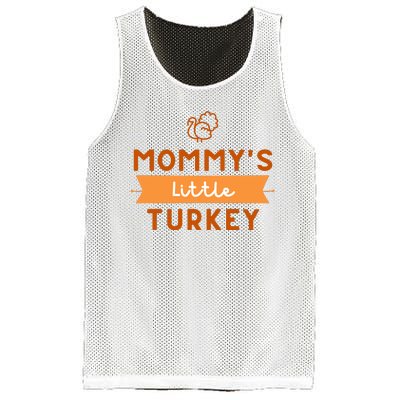 Mommy's Little Turkey First Thanksgiving Mesh Reversible Basketball Jersey Tank