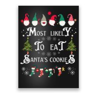 Most Likely To Eat Santas Cookies Family Christmas Holiday Poster