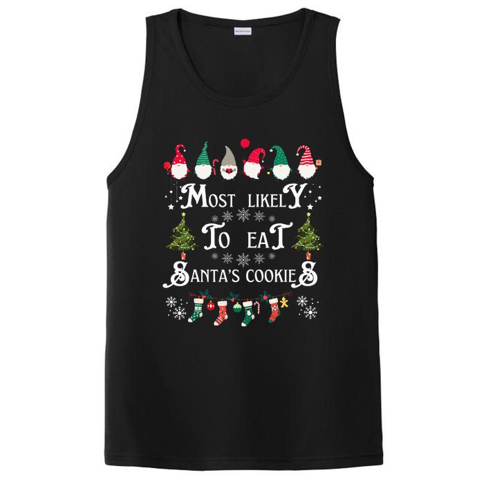 Most Likely To Eat Santas Cookies Family Christmas Holiday PosiCharge Competitor Tank