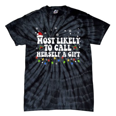 Most Likely To Call Herself Couple Matching Christmas Tie-Dye T-Shirt