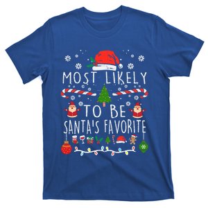 Most Likely To Be SantaS Favorite Christmas Family Matching Gift T-Shirt