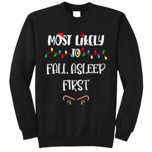 Most Likely To Fall Asleep First Christmas Shirts For Family Sweatshirt