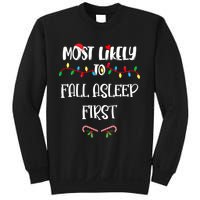 Most Likely To Fall Asleep First Christmas Shirts For Family Sweatshirt