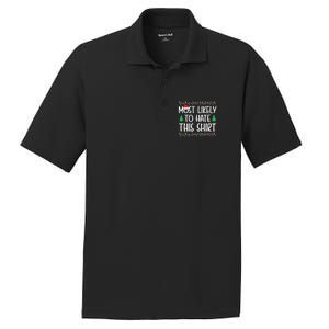 Most Likely To Hate This Shirt Christmas Shirts For Family PosiCharge RacerMesh Polo