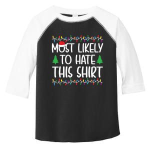 Most Likely To Hate This Shirt Christmas Shirts For Family Toddler Fine Jersey T-Shirt