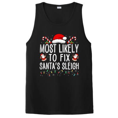 Most Likely To Fix Santa Sleigh Christmas Believe Santa PosiCharge Competitor Tank