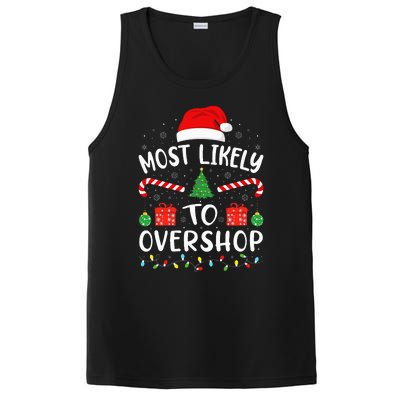 Most Likely To Overshop Shopping Squad Family Joke Christmas PosiCharge Competitor Tank