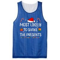 Most Likely To Shake The Presents family Christmas matching Mesh Reversible Basketball Jersey Tank