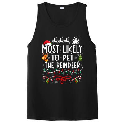 Most Likely To Pet The Reindeer Family Christmas  PosiCharge Competitor Tank