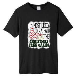 Most likely to eat all the christmas tree cake debbie tree Tall Fusion ChromaSoft Performance T-Shirt