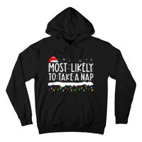 Most Likely To Take A Nap Family Matching Christmas Hoodie