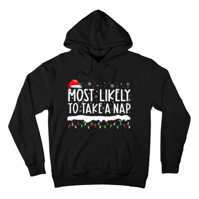 Most Likely To Take A Nap Family Matching Christmas Hoodie