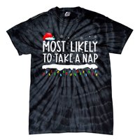 Most Likely To Take A Nap Family Matching Christmas Tie-Dye T-Shirt