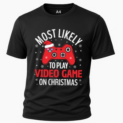Most Likely To Play Video Game Christmas  Performance Shirt