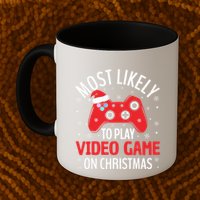 Most Likely To Play Video Game Christmas  Mug