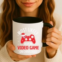 Most Likely To Play Video Game Christmas  Mug