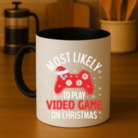 Most Likely To Play Video Game Christmas  Mug