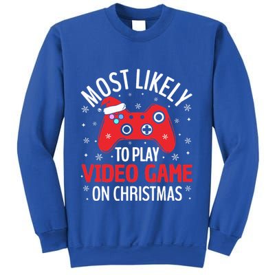 Most Likely To Play Video Game Christmas  Sweatshirt