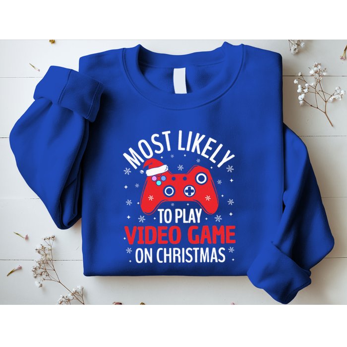 Most Likely To Play Video Game Christmas  Sweatshirt