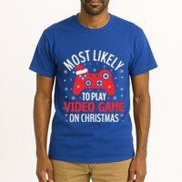 Most Likely To Play Video Game Christmas  Tall T-Shirt