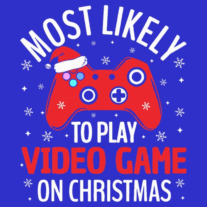 Most Likely To Play Video Game Christmas  Button