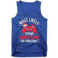 Most Likely To Play Video Game Christmas  Tank Top