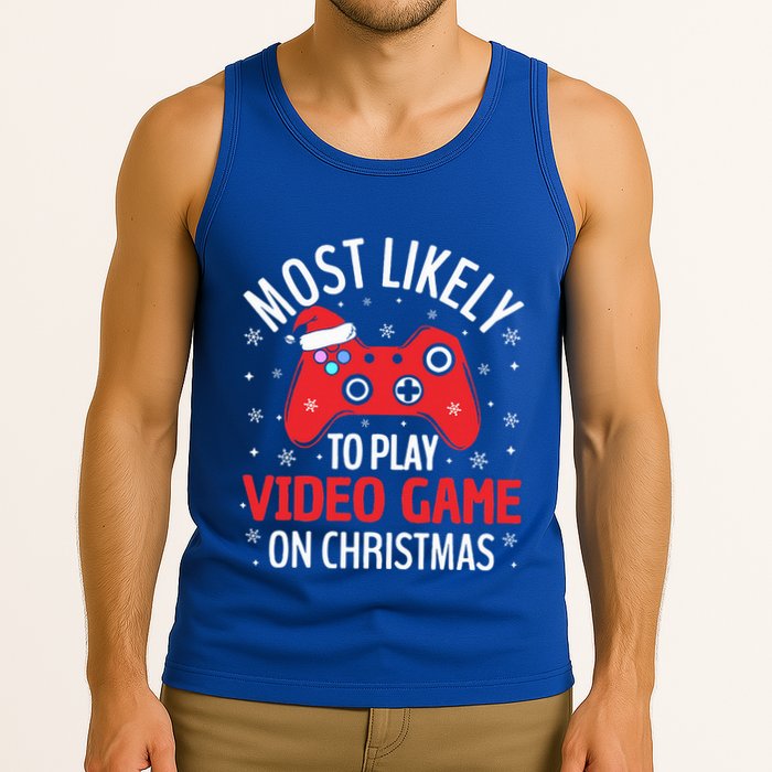 Most Likely To Play Video Game Christmas  Tank Top