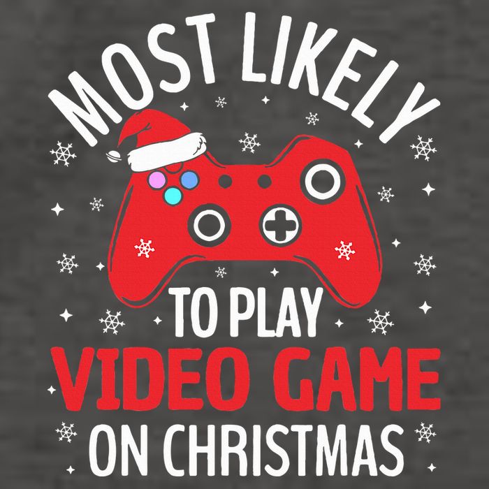 Most Likely To Play Video Game Christmas  Vector Backpack