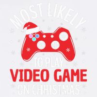 Most Likely To Play Video Game Christmas  Garment-Dyed Sweatshirt