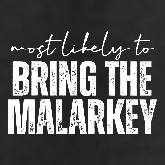 Most Likely To Bring The Malarkey St Patricks 7 Panel Mesh Trucker Snapback Hat