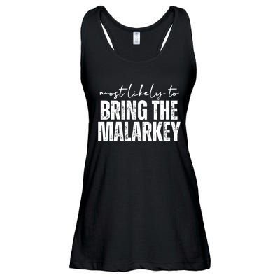 Most Likely To Bring The Malarkey St Patricks Ladies Essential Flowy Tank