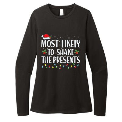 Most Likely To Shake The Presents Family Matching Christmas  Womens CVC Long Sleeve Shirt