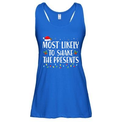 Most Likely To Shake The Presents Family Matching Christmas  Ladies Essential Flowy Tank