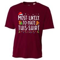 Most Likely To Hate This Family Christmas Pajamas Cooling Performance Crew T-Shirt