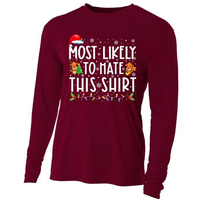 Most Likely To Hate This Family Christmas Pajamas Cooling Performance Long Sleeve Crew