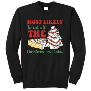 Most Likely To Eat All The Christmas Tree Cakes Debbie Sweatshirt