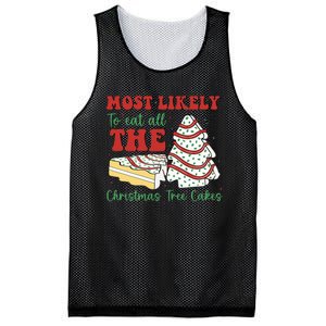 Most Likely To Eat All The Christmas Tree Cakes Debbie Mesh Reversible Basketball Jersey Tank