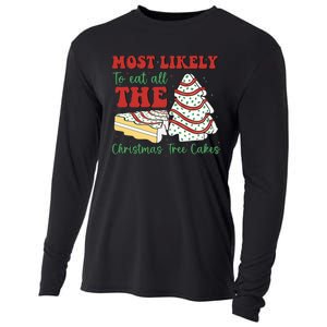 Most Likely To Eat All The Christmas Tree Cakes Debbie Cooling Performance Long Sleeve Crew