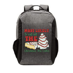 Most Likely To Eat All The Christmas Tree Cakes Debbie Vector Backpack