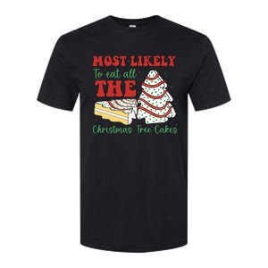 Most Likely To Eat All The Christmas Tree Cakes Debbie Softstyle CVC T-Shirt