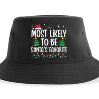 Most Likely To Be SantaS Favorite Family Christmas Matching Sustainable Bucket Hat