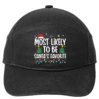 Most Likely To Be SantaS Favorite Family Christmas Matching 7-Panel Snapback Hat