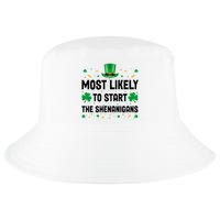 Most Likely To Start The Shenanigans Funny St Patricks Day Cool Comfort Performance Bucket Hat