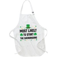 Most Likely To Start The Shenanigans Funny St Patricks Day Apron