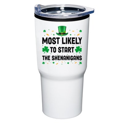 Most Likely To Start The Shenanigans Funny St Patricks Day Tumbler