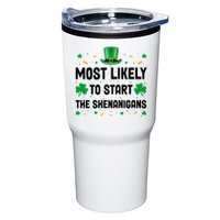 Most Likely To Start The Shenanigans Funny St Patricks Day Tumbler