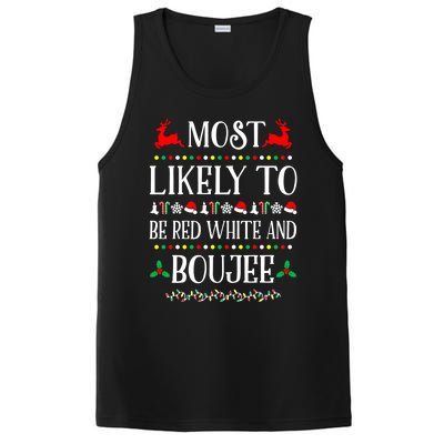 Most Likely To Be Red White And Boujee Family Christmas Gift PosiCharge Competitor Tank