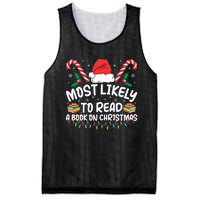 Most Likely To Read A Book On Christmas Matching Family Mesh Reversible Basketball Jersey Tank